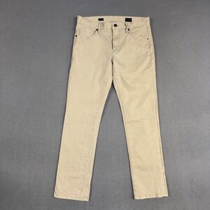 7 Diamonds Pants Mens 30x30 Brown Clifton Slim Straight Stretch Chino Cotton